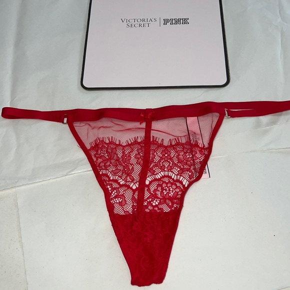 (L) Victoria's Secret Mesh & Lace VString (THONG) Panty - Picture 5 of 11